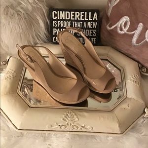 Jessica Simpson ‘Jeniri’ Nude Slingback Wedges